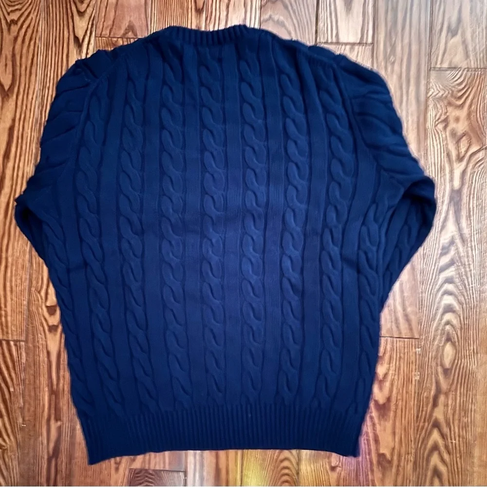 Polo by Ralph Lauren Dark Blue Cable Knit Sweater - Picture 4 of 4